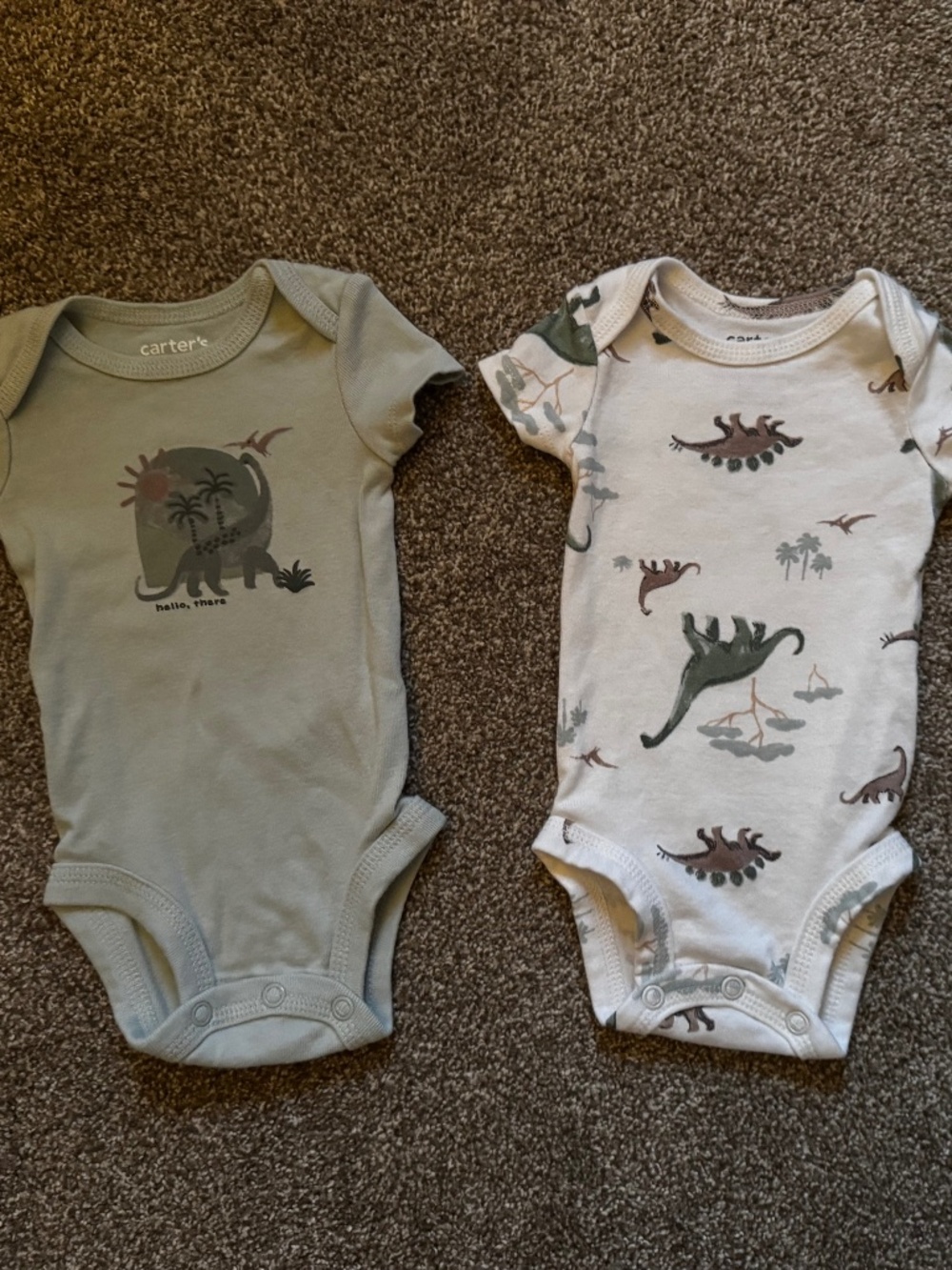 Carter’s NB Short Sleeved Dinosaur Onesie Set